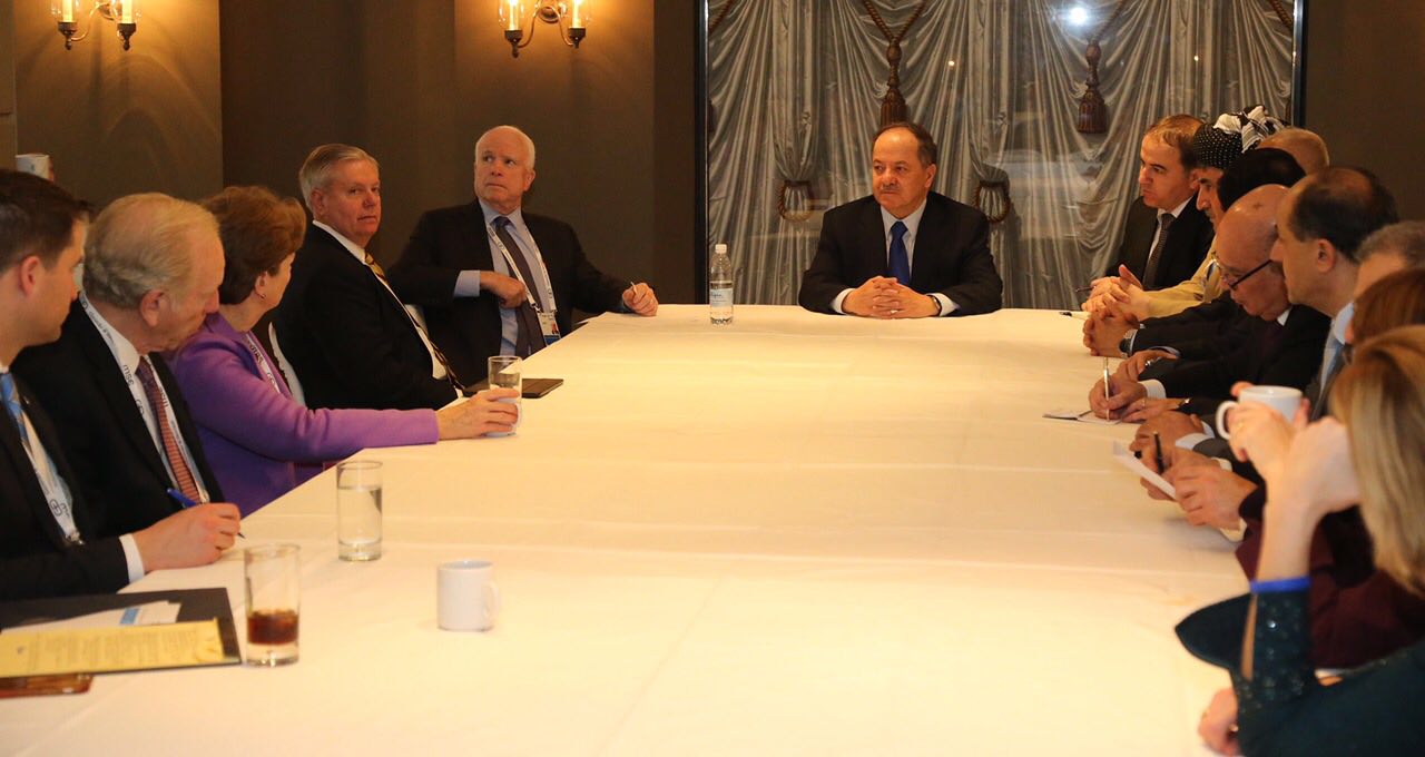 بارزانی له‌گه‌ڵ ژماره‌یه‌ك سیناتۆری ئه‌مریكی كۆده‌بێته‌وه‌ 